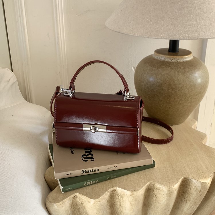 Vintage Fashion In Paris - Bolsa Transversal de Couro de Luxo