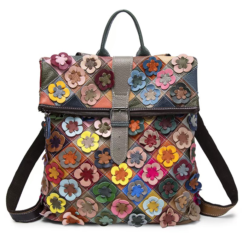 Vintage Fashion For Women - Mochila Vintage Feminina em Couro Genuíno