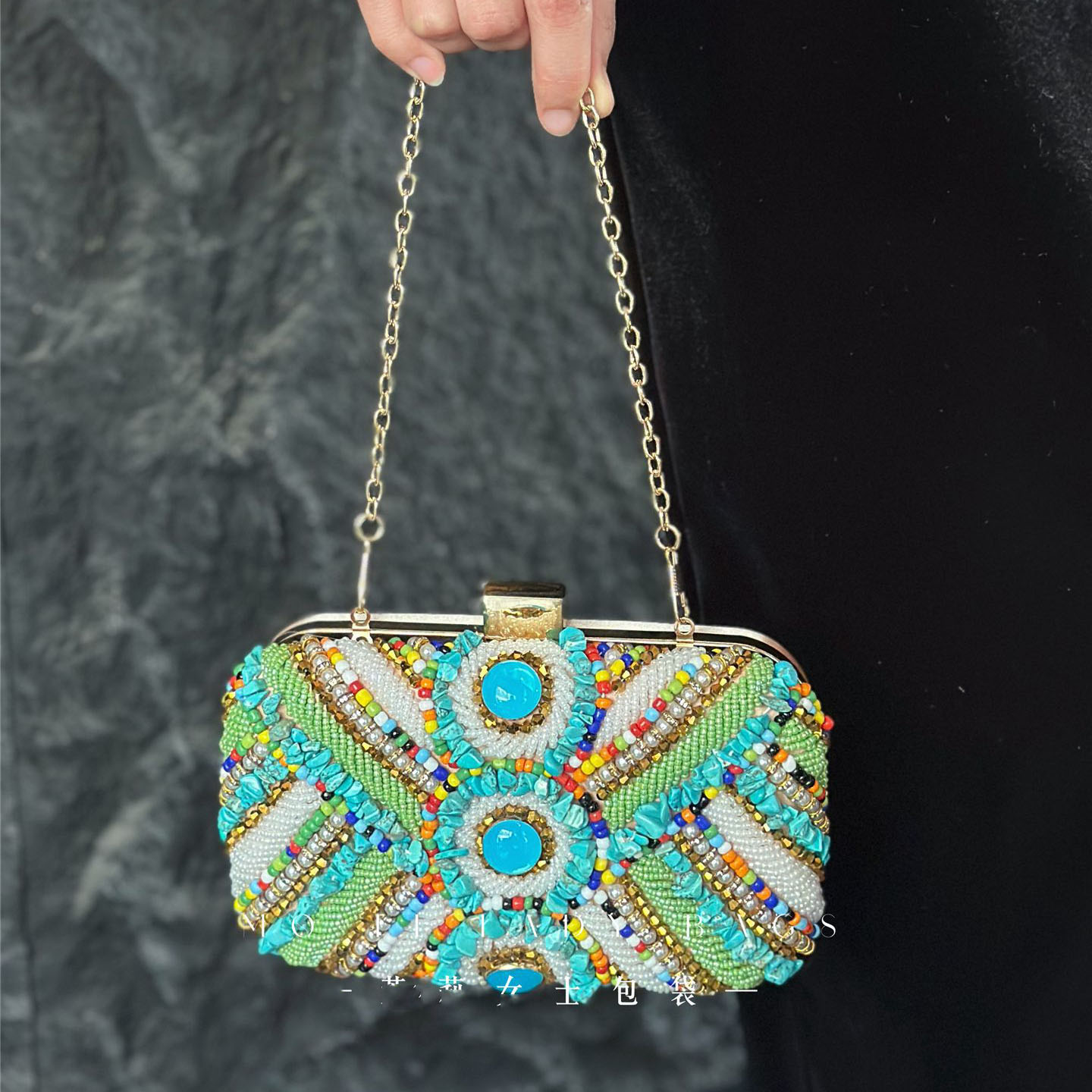 Vintage Fashion Style Female - Bolsa de Verão Boêmia com Miçangas