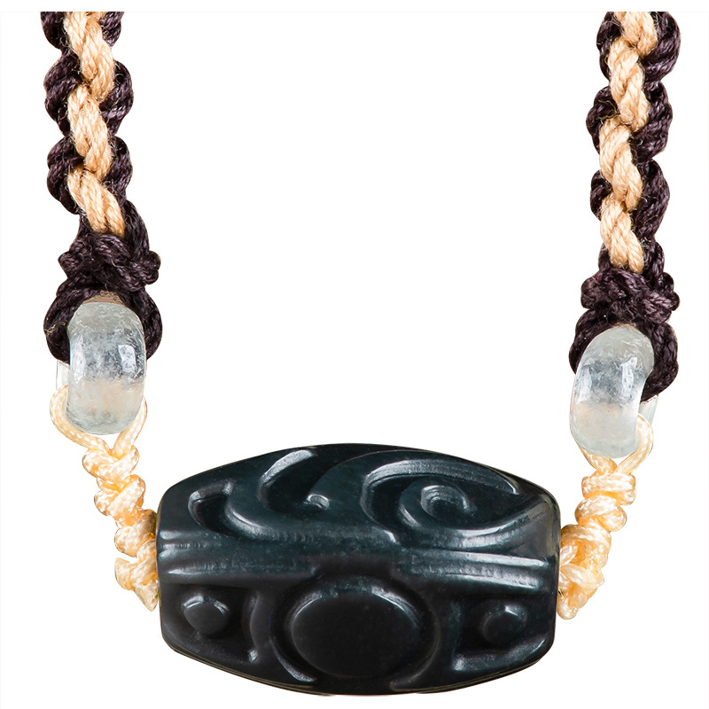 Vintage Fashion Accessories - Colar com Pingente de Jade Hetian