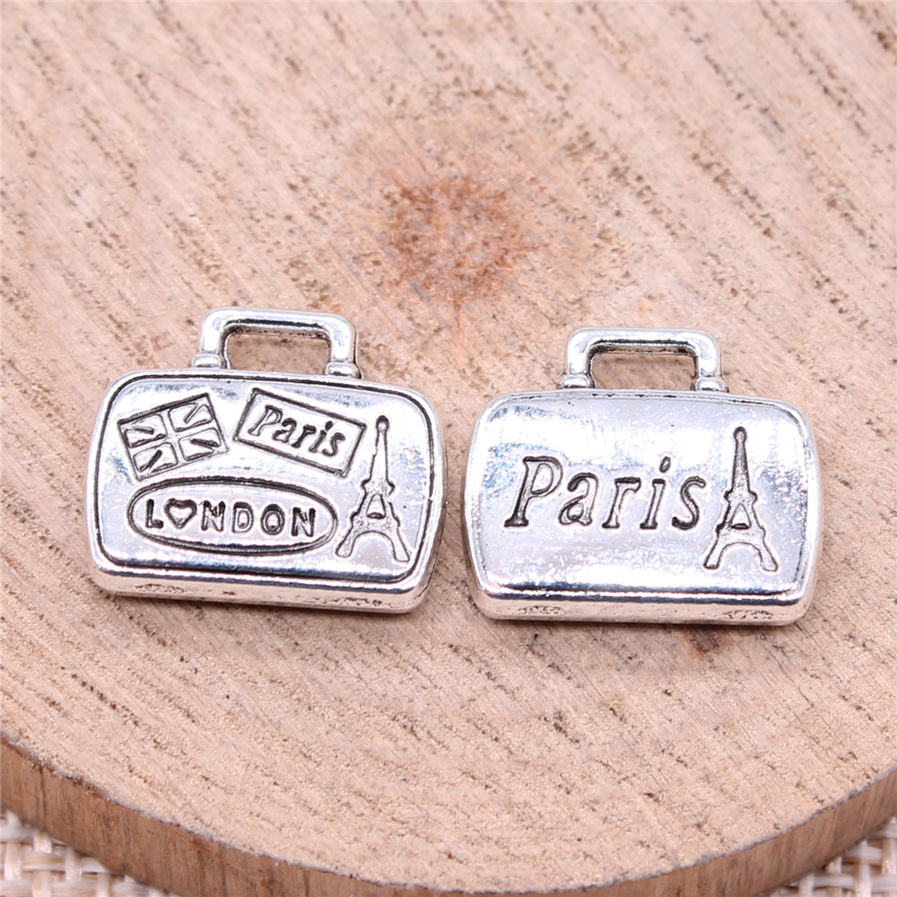 Vintage Fashion In Paris - 10 peças 16x14mm (0.63x0.55 polegadas) Pingentes