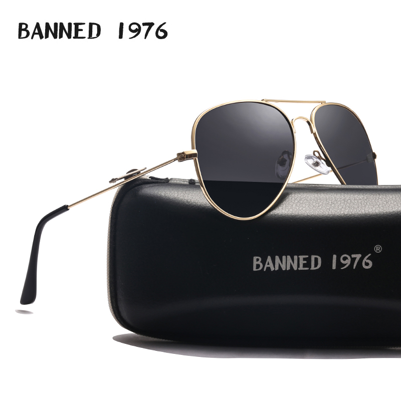 Vintage Fashion Brand Names - Óculos de sol polarizados de aviação,