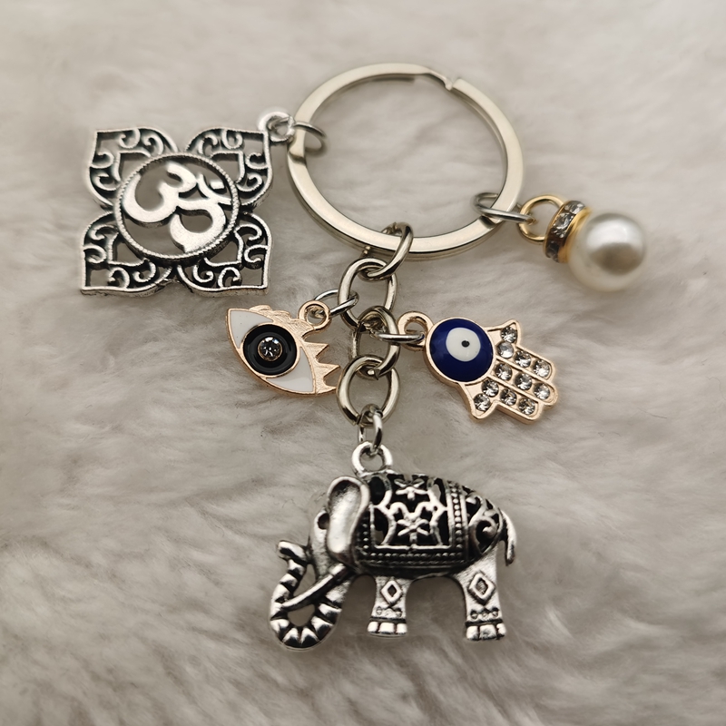 Vintage Ysl Fashion - Chaveiro religioso do vintage elefante buda