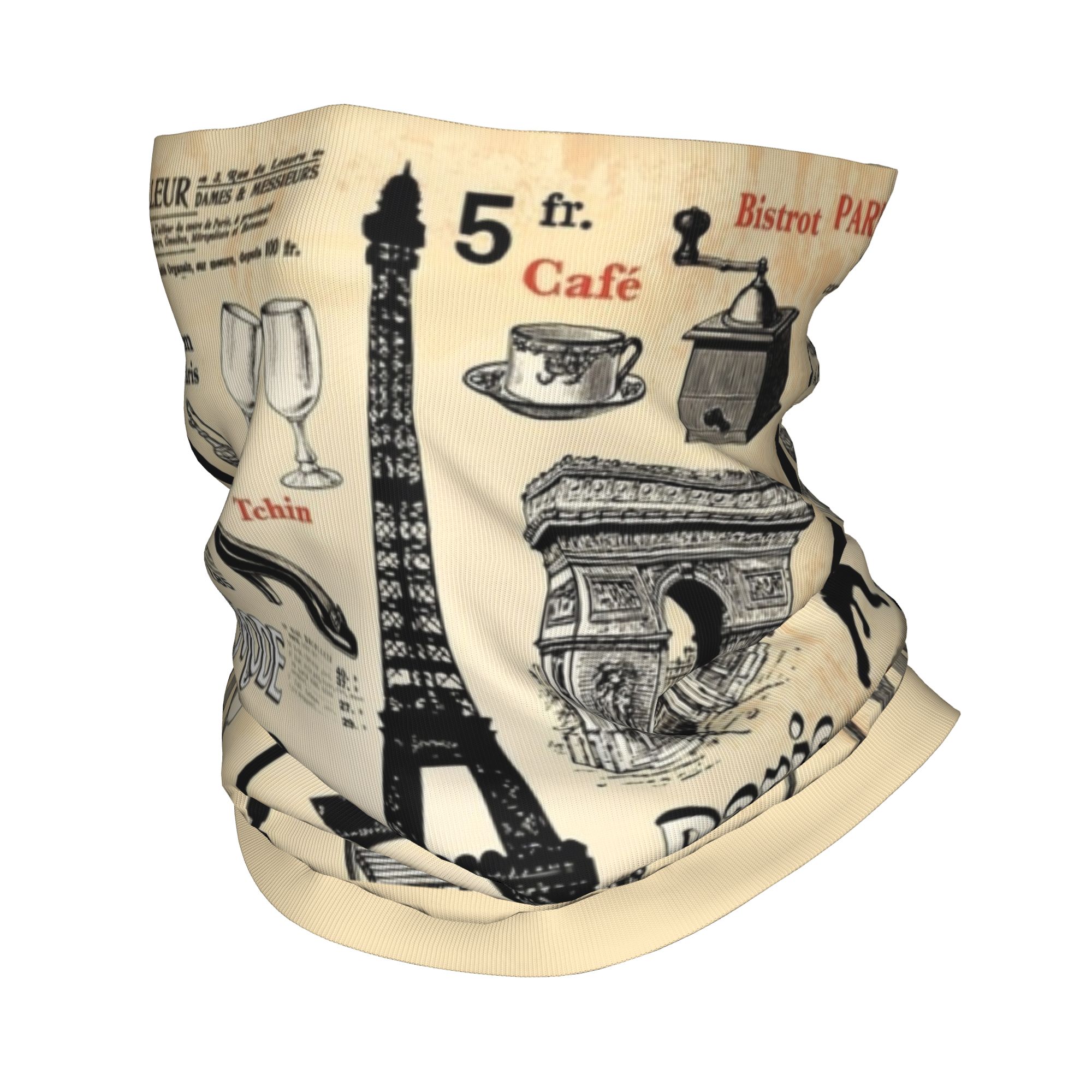 Vintage Fashion In Paris - Bandana Vintage Personalizada com a Torre