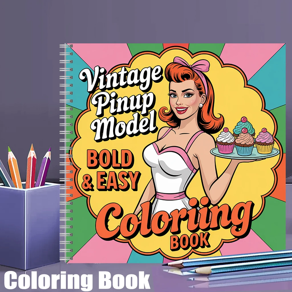 Vintage Fashion Coloring Book - Livro de Colorir Vintage para Adultos,