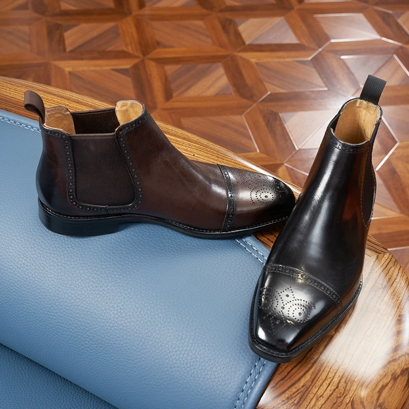 Vintage Fashion Luxury - Vintage italiano dos homens chelsea botas