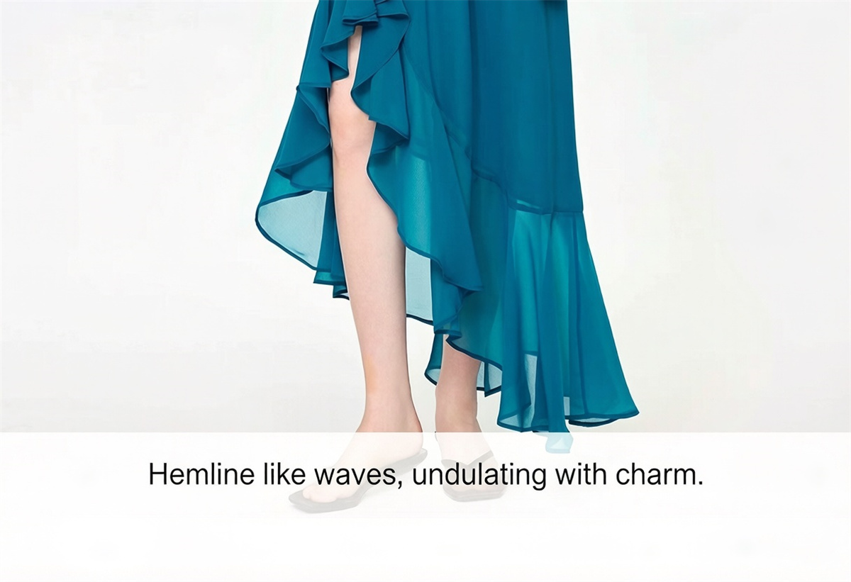 Saia de Chiffon Irregular com  - Vintage Fashion Luxury avaliação e preço