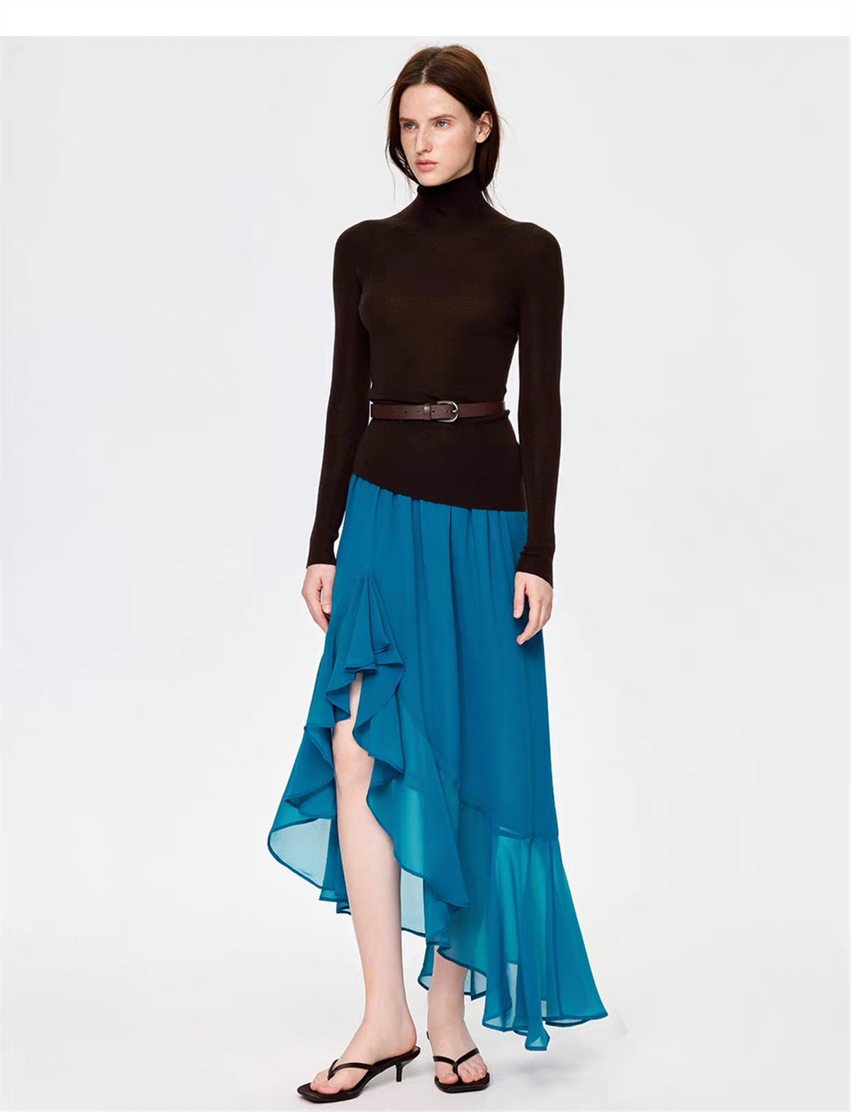 Saia de Chiffon Irregular com  - Vintage Fashion Luxury avaliação e preço