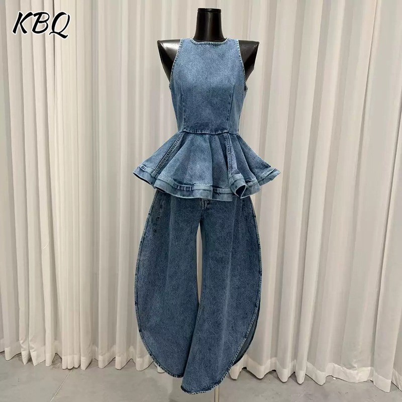 Conjunto Feminino KBQ Azul com - Vintage Fashion Style Female avaliação e preço