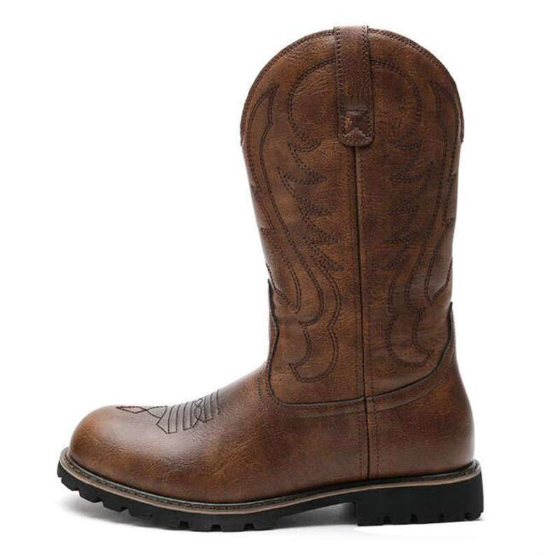 Botas de cowboy masculinas gót - Vintage Fashion Mens avaliação e preço