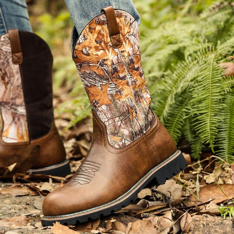 Botas de cowboy masculinas gót - Vintage Fashion Mens avaliação e preço