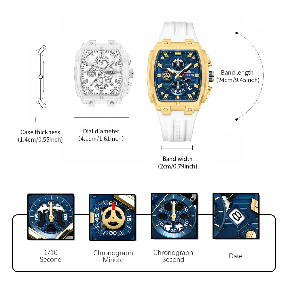 Relógio de Luxo Vintage CURREN - Vintage Fashion Luxury avaliação e preço