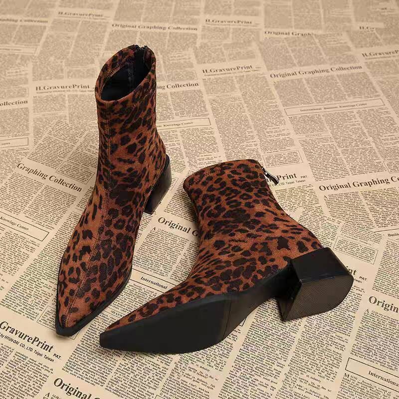 Novas Botas de Salto Baixo Fem - Vintage Fashion Style Female avaliação e preço