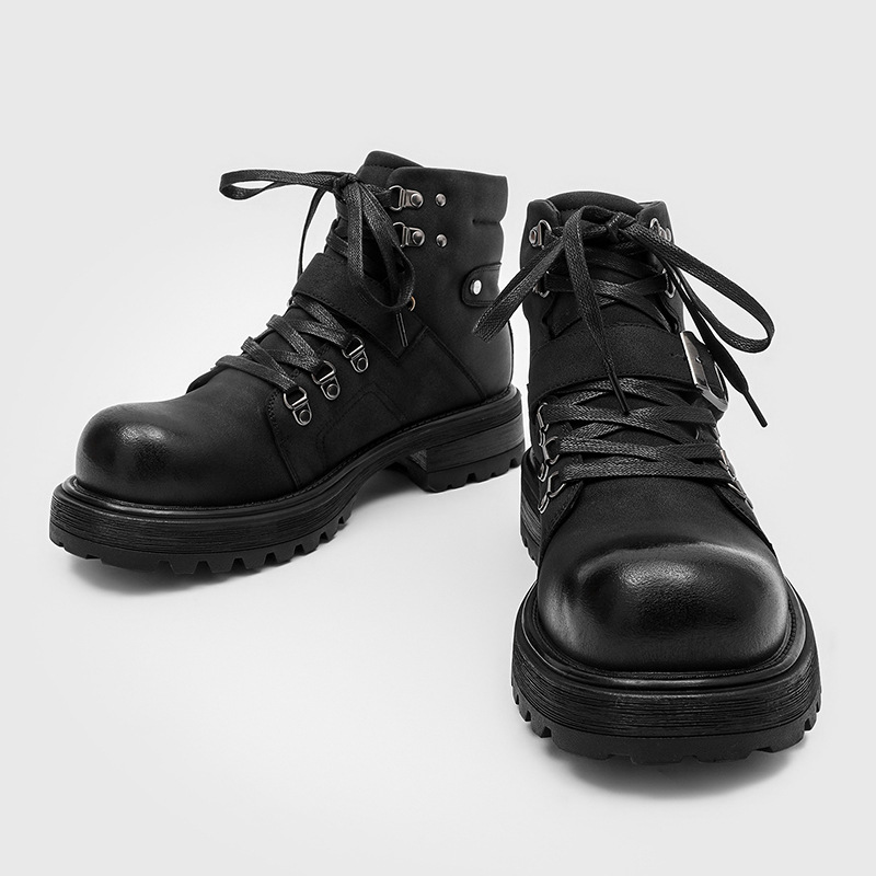 Marca masculina botas de couro - Vintage Fashion Luxury avaliação e preço