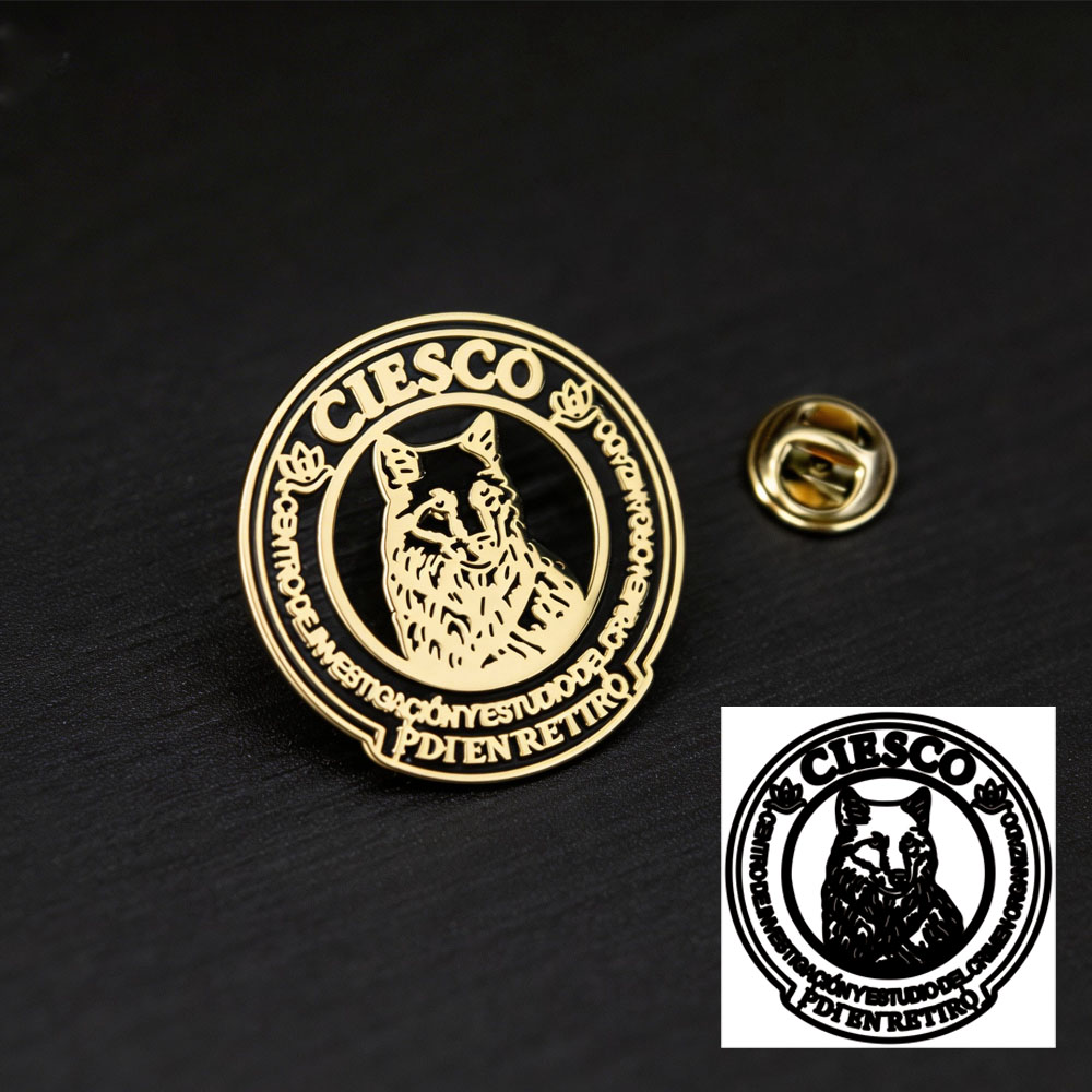 Broche de aço inoxidável com i - Vintage Fashion Brand Names avaliação e preço