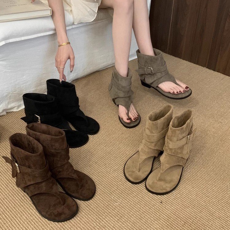 Mulheres peep toe botas verão  - Vintage Fashion Luxury avaliação e preço