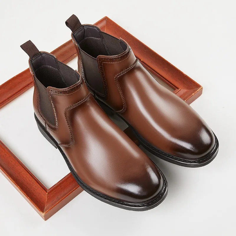 Botas oxford de couro masculin - Vintage Fashion Mens avaliação e preço