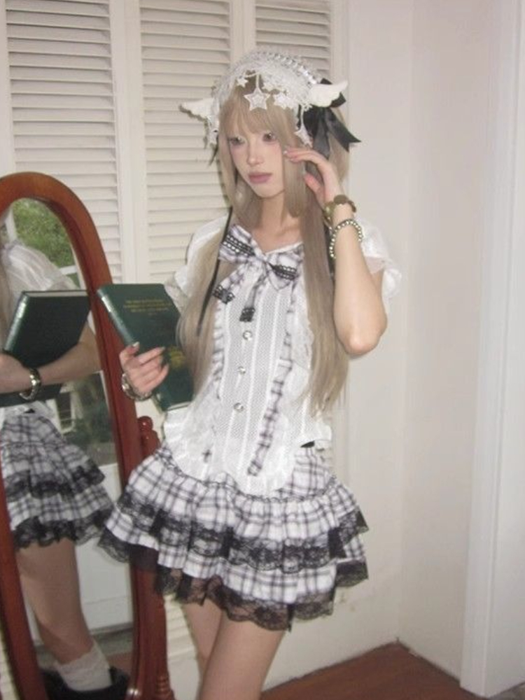 Japonês doce estilo preppy 2 p - Vintage Fashion Style Female avaliação e preço