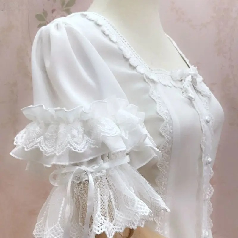 Blusas Elegantes Estilo Lolita - Vintage Fashion Style Female avaliação e preço