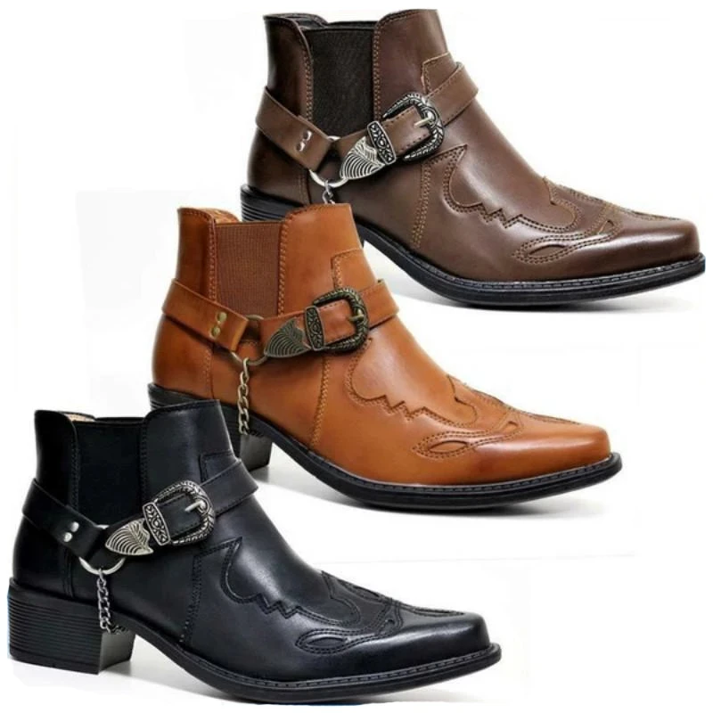 Botas Masculinas de Couro Vint - Vintage Fashion Mens avaliação e preço