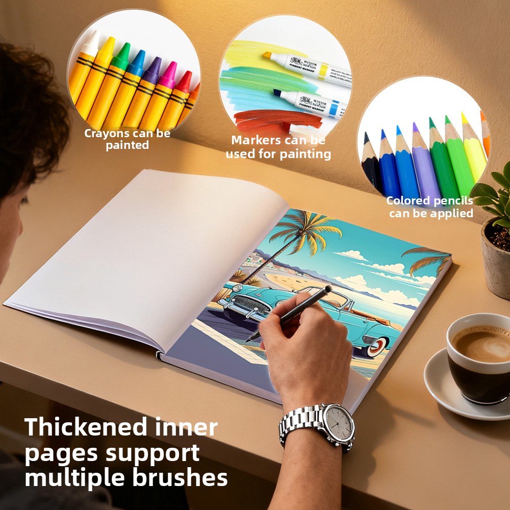 Livro de colorir de carros clá - Vintage Fashion Coloring Book avaliação e preço